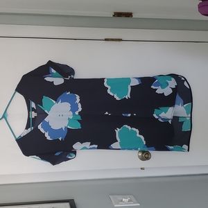 Floral knee length shift dress